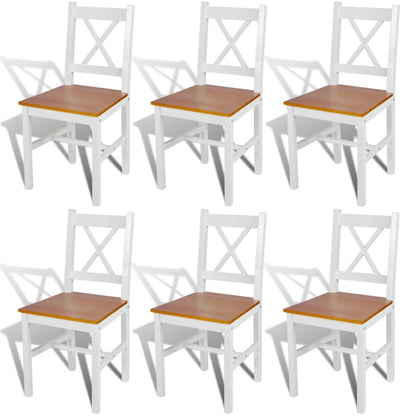 Sedie Da Pranzo 2 Pz In Legno Di Pino