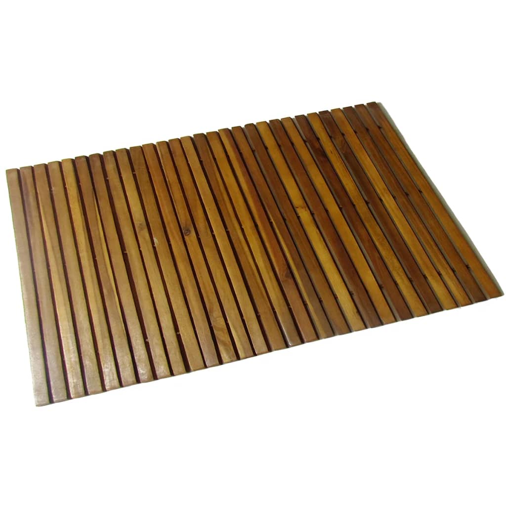 Set 2 Pz Stuoia Per Bagno In Acacia