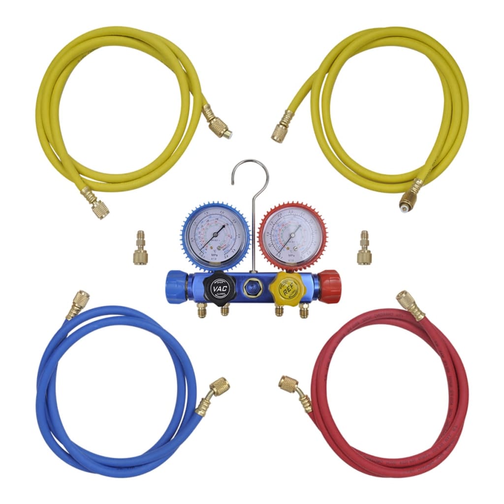 Set Manometro A 4 Vie Con Custodia