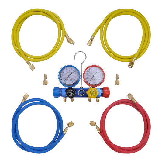 Set Manometro A 4 Vie Con Custodia