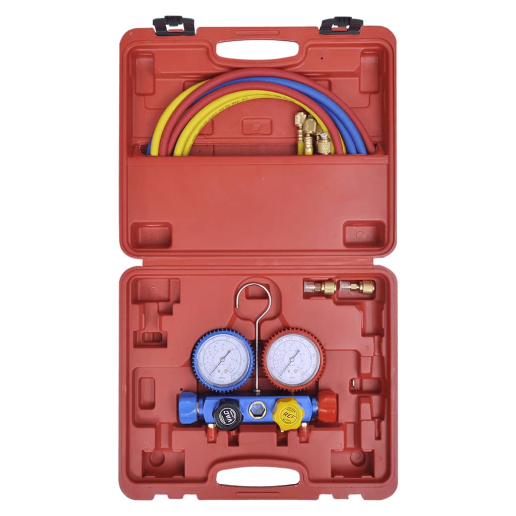 Set Manometro A 4 Vie Con Custodia