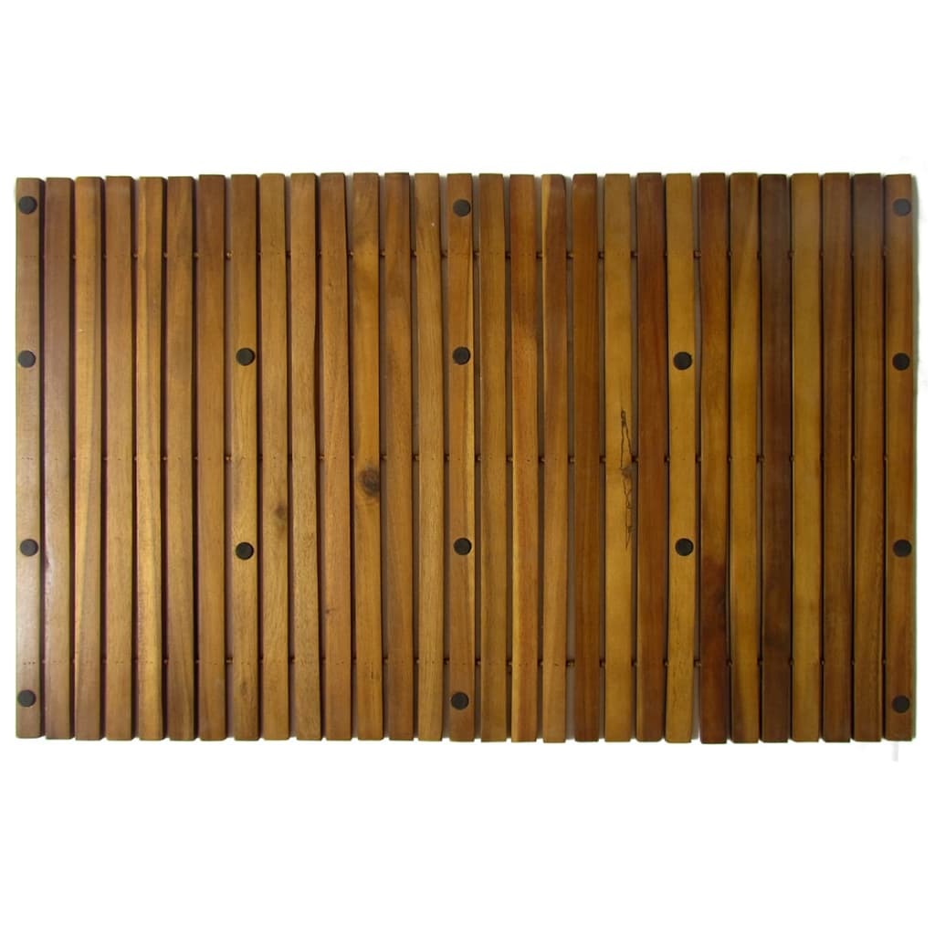 Set 2 Pz Stuoia Per Bagno In Acacia