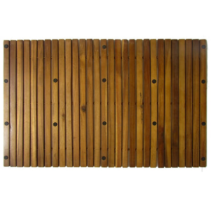 Set 2 Pz Stuoia Per Bagno In Acacia