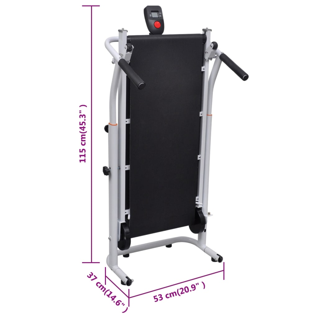 Mini Tapis Roulant Pieghevole 93 X 36 Cm Nero