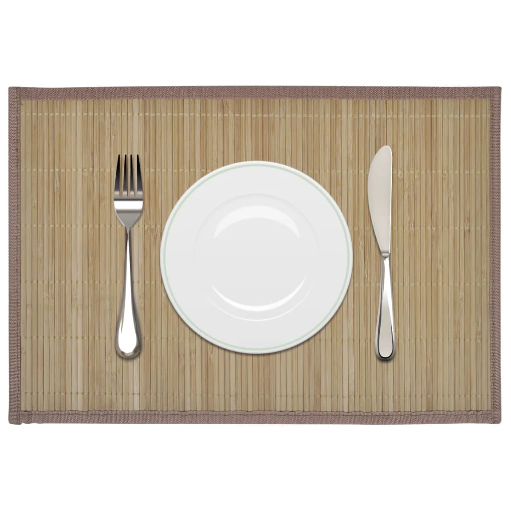 Tovagliette In Bambù 6 Pz 30 X 45 Cm Nere