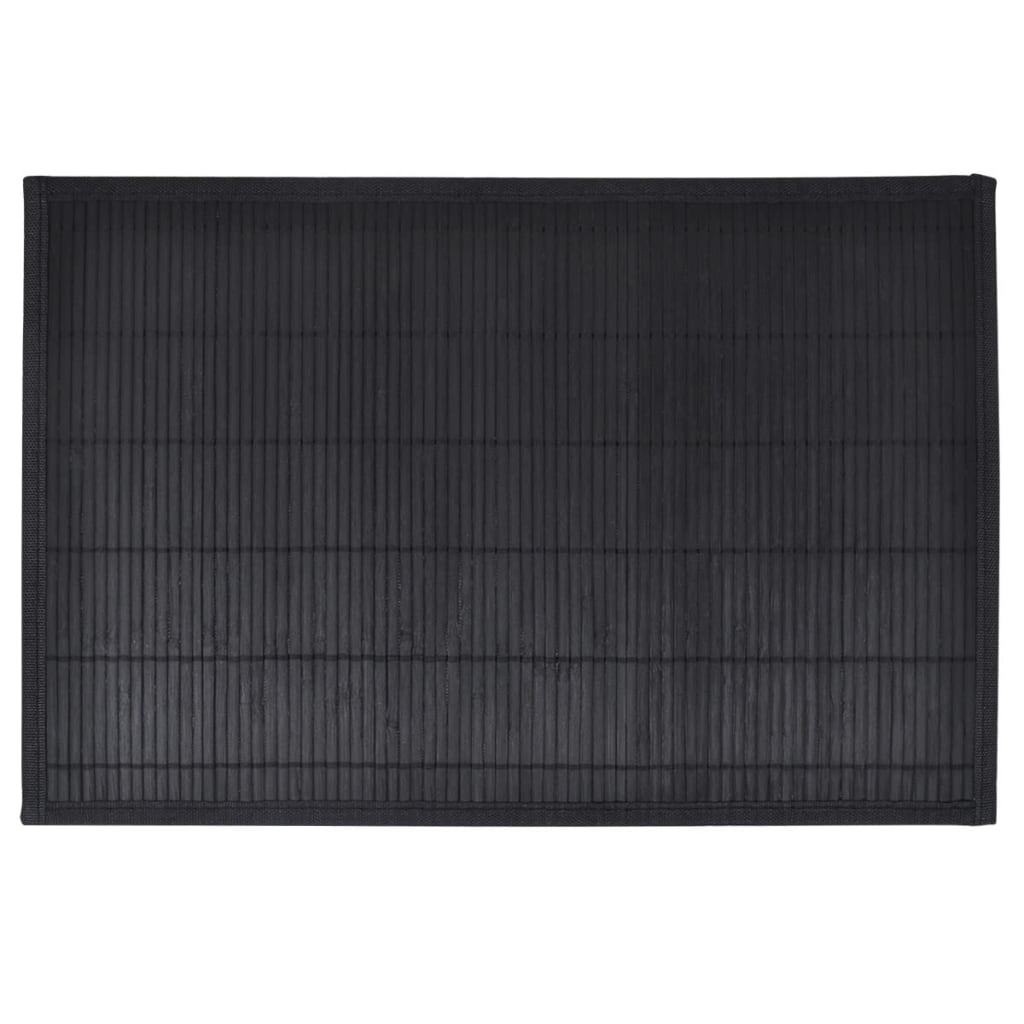 Tovagliette In Bambù 6 Pz 30 X 45 Cm Nere