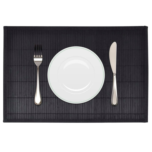 Tovagliette In Bambù 6 Pz 30 X 45 Cm Nere