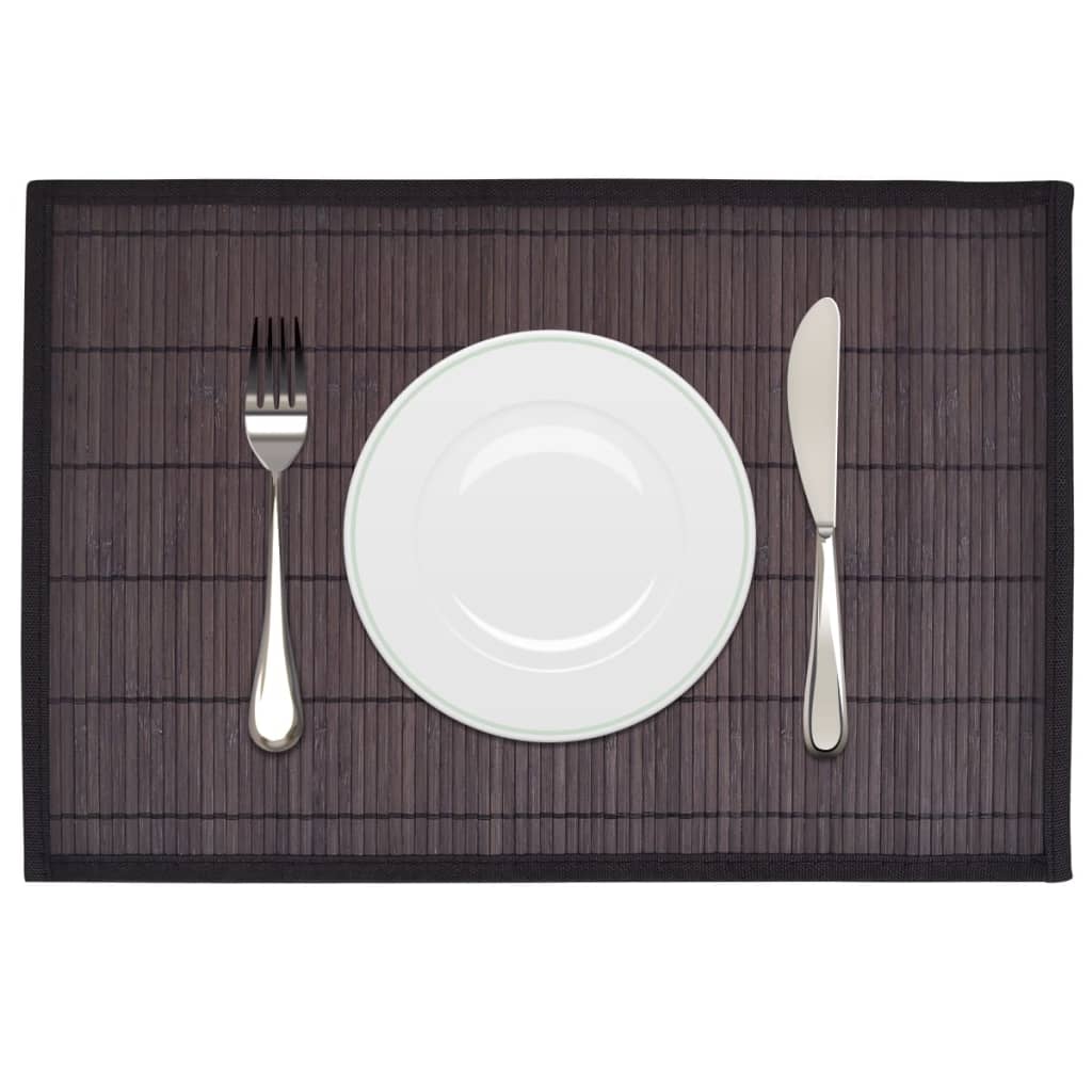 Tovagliette In Bambù 6 Pz 30 X 45 Cm Nere