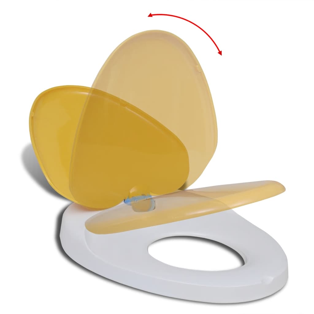 Copriwater Ammortizzato Bianco E Giallo Per Adulti/Bambini