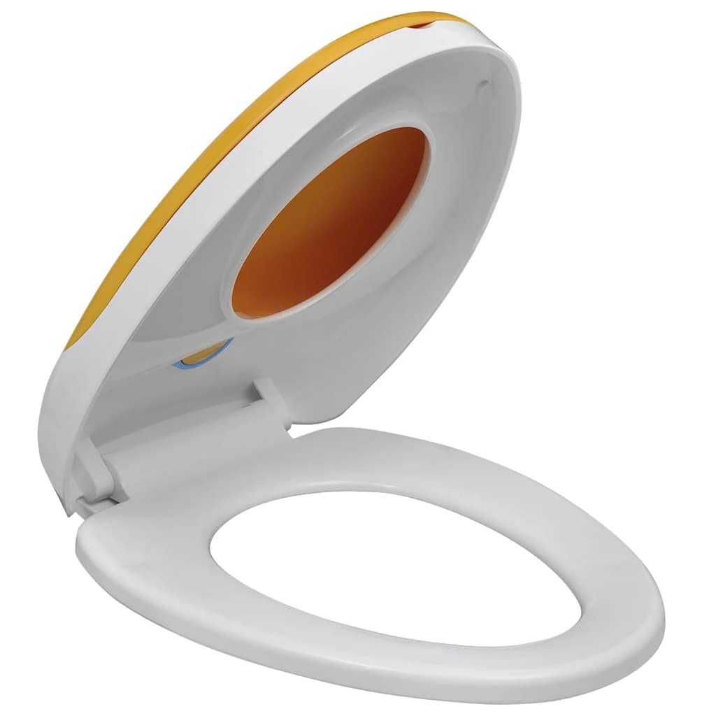 Copriwater Ammortizzato Bianco E Giallo Per Adulti/Bambini