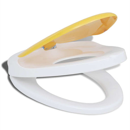 Copriwater Ammortizzato Bianco E Giallo Per Adulti/Bambini