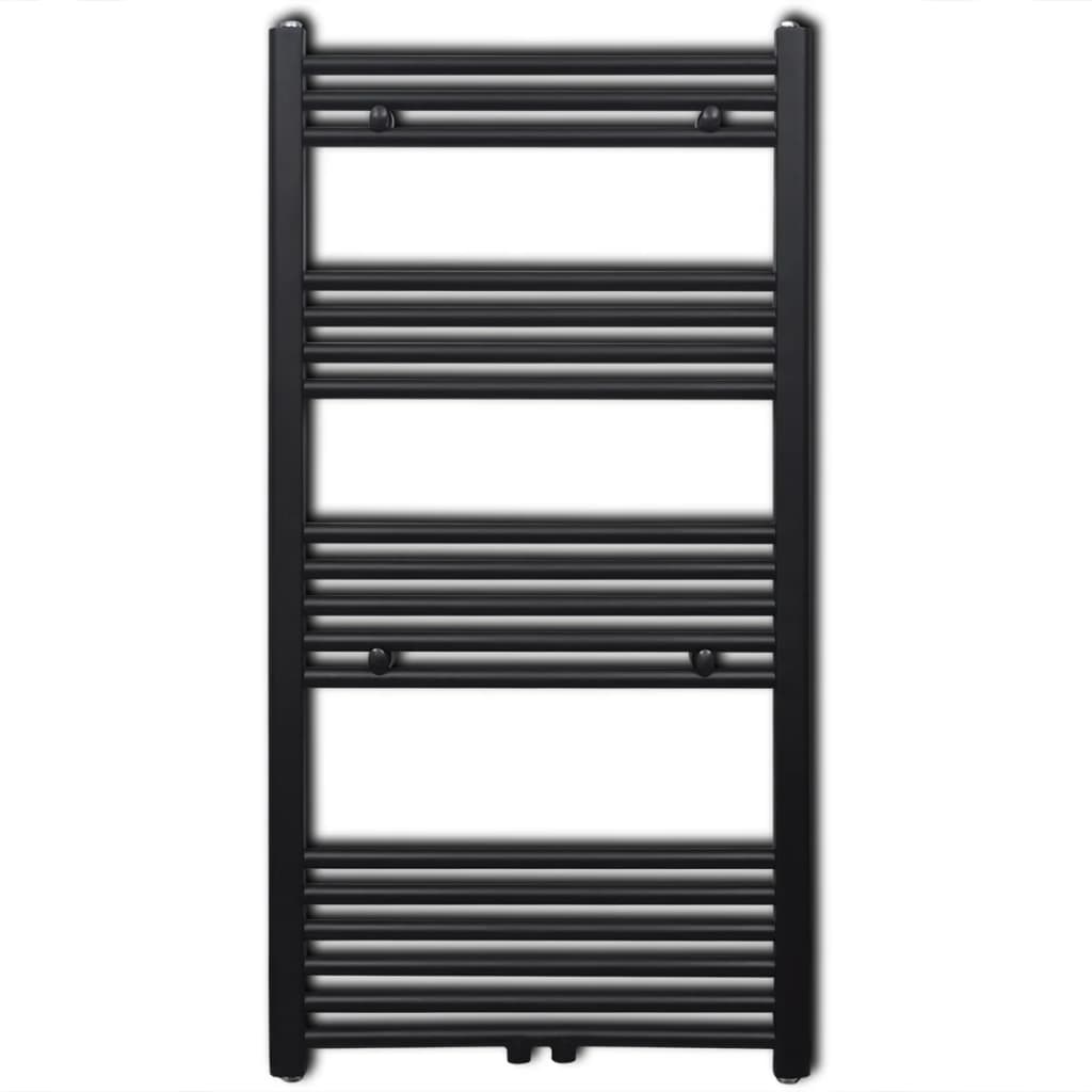 Radiatore Centrale Portasciugamano Nero