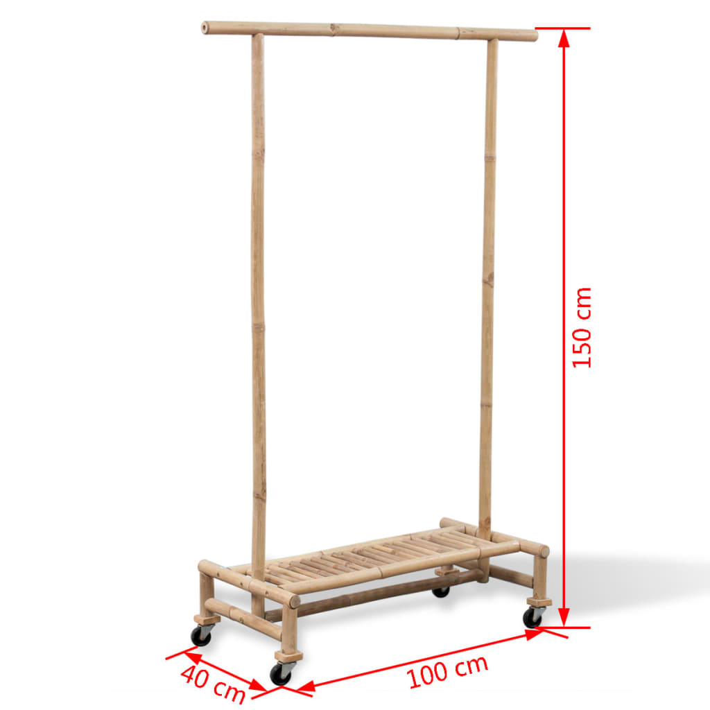 Supporto Appendiabiti In Legno Di Bambù
