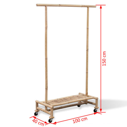 Supporto Appendiabiti In Legno Di Bambù