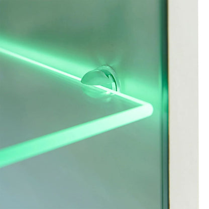 Mobili Con Vetrina Parete Unità Tv 4Pz Lucido Con Luci Led