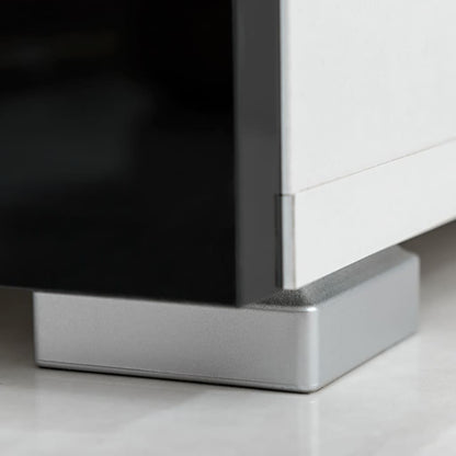 Mobili Con Vetrina Parete Unità Tv 4Pz Lucido Con Luci Led