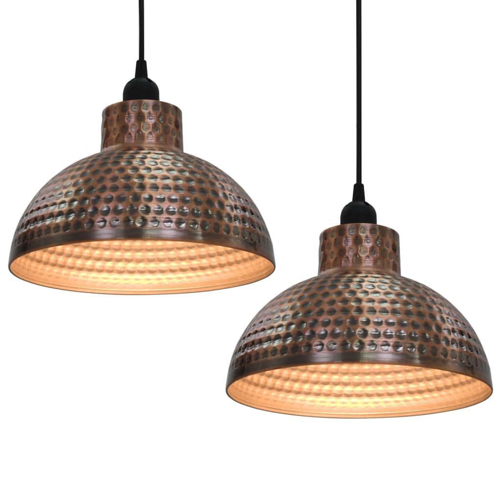 Lampadari 2 P Semisferici Color Rame