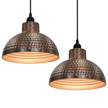 Lampadari 2 P Semisferici Color Rame
