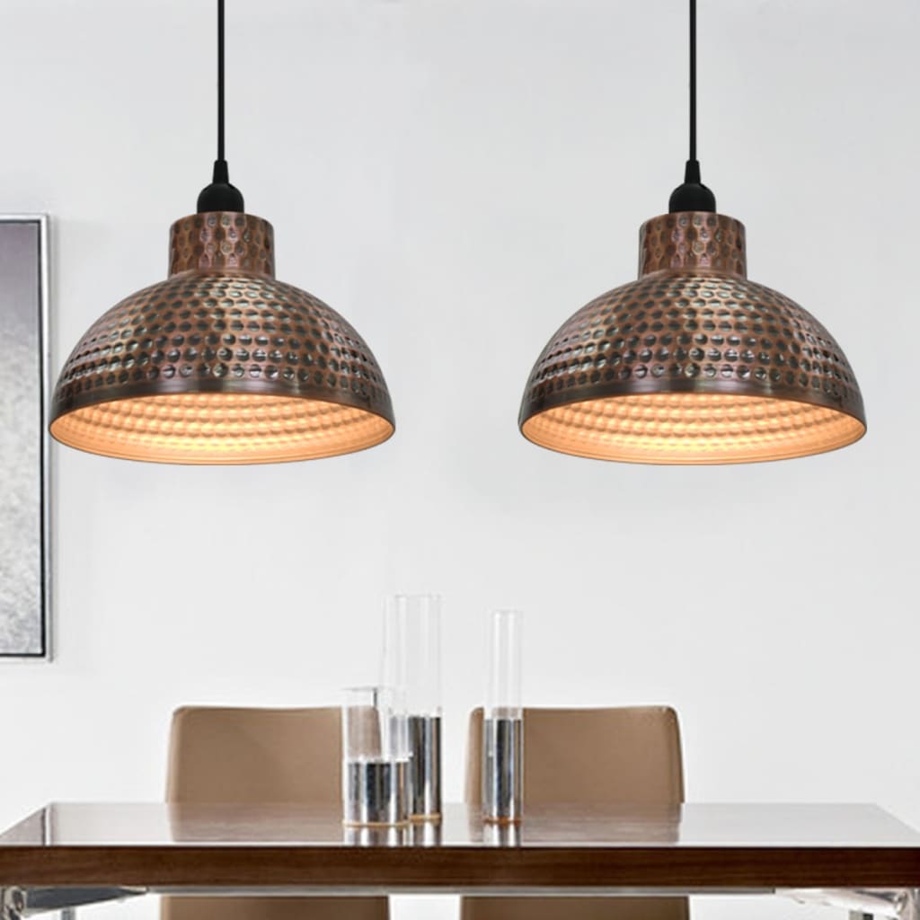 Lampadari 2 P Semisferici Color Rame