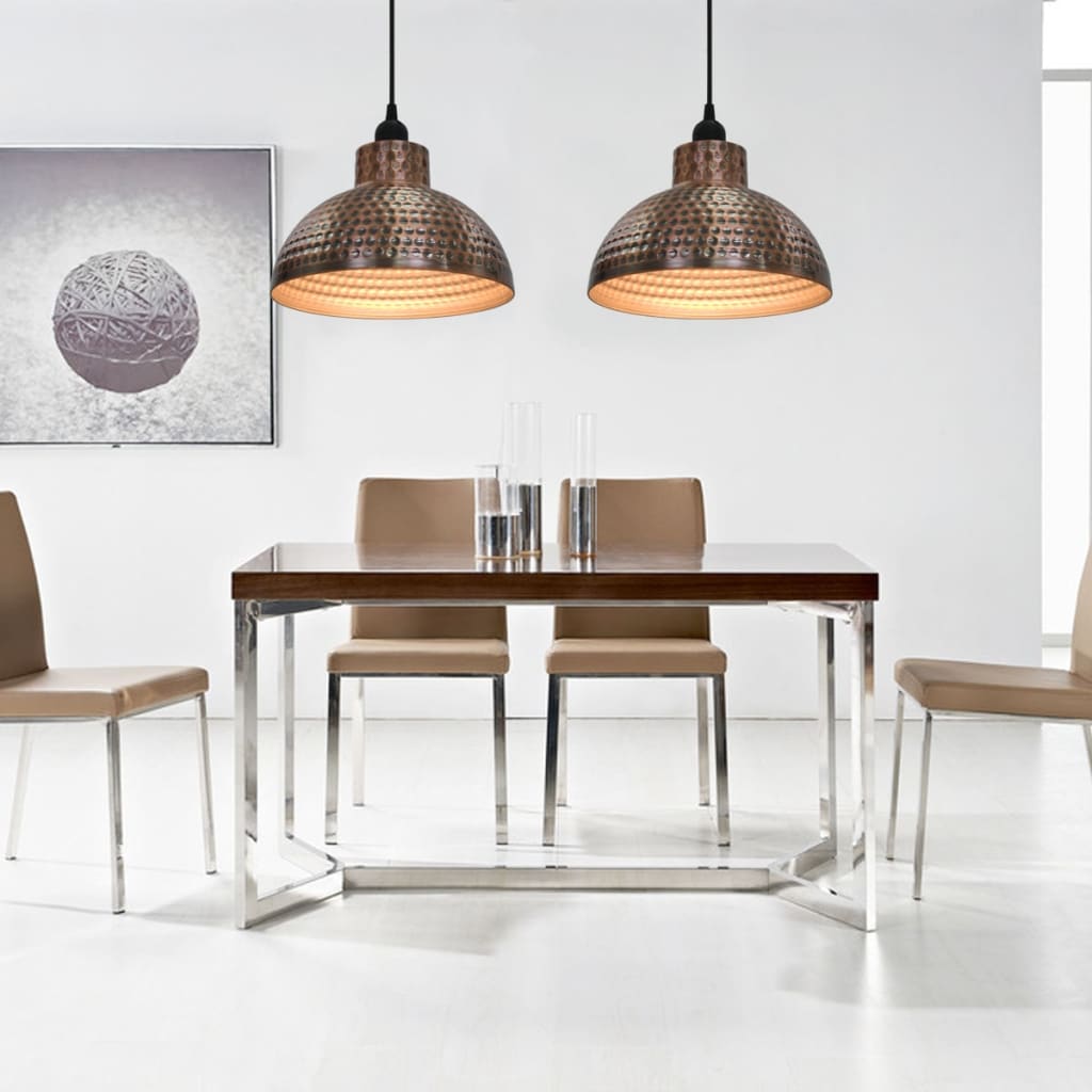 Lampadari 2 P Semisferici Color Rame