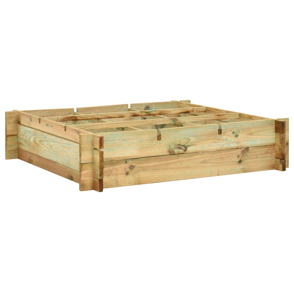 Letto Rialzato In Legno Impregnato
