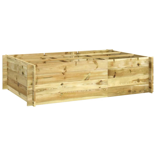 Letto Rialzato In Legno Impregnato