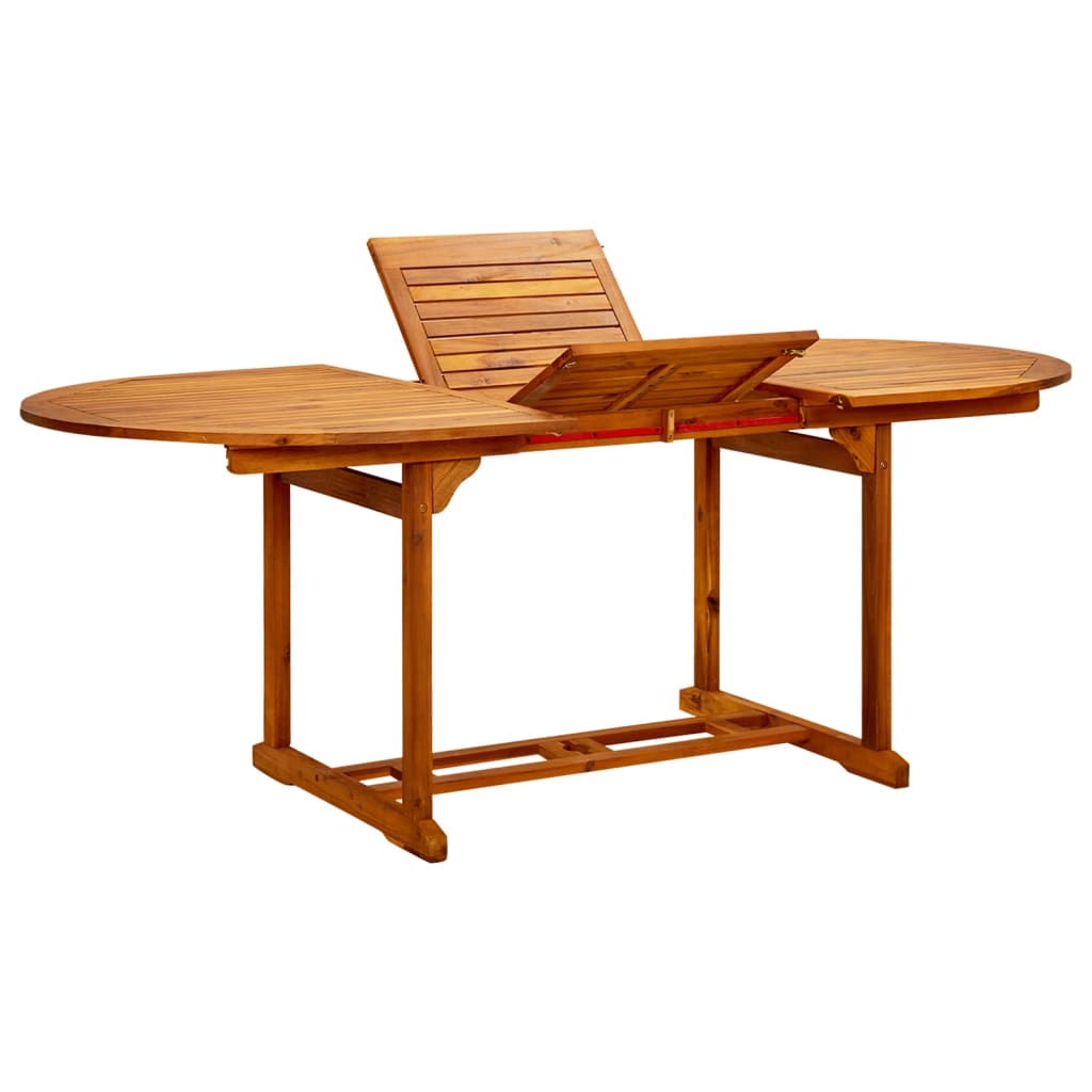 Tavolo Da Pranzo Per Esterni (150-200)X100X75Cm Massello Acacia