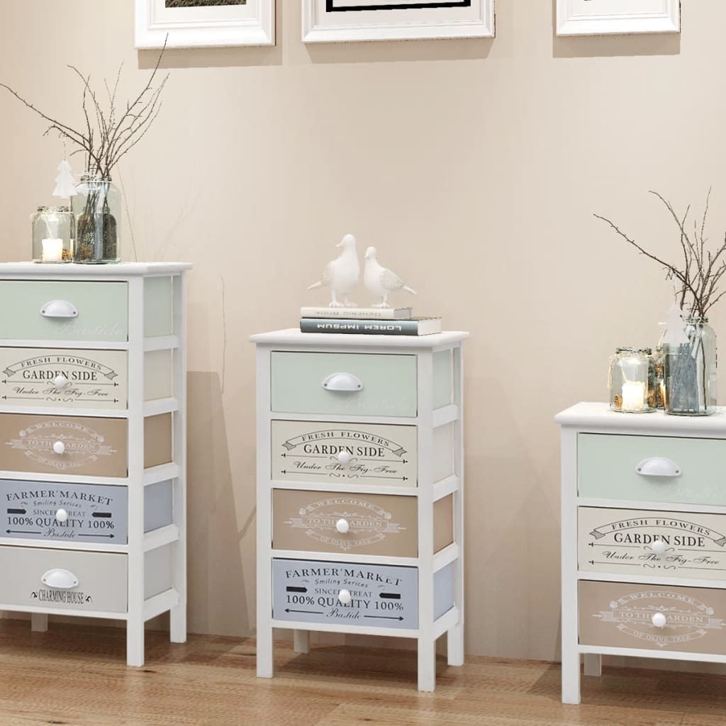 Mobile In Stile Francese Con 3 Cassetti In Legno