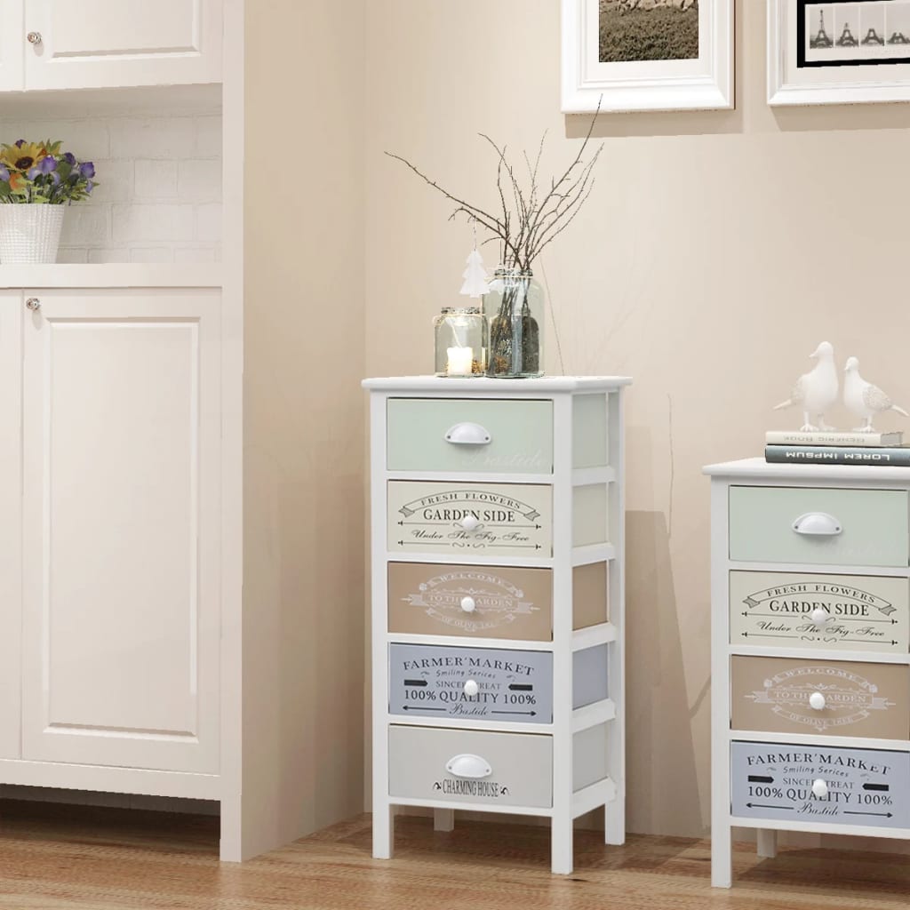 Mobile In Stile Francese Con 3 Cassetti In Legno