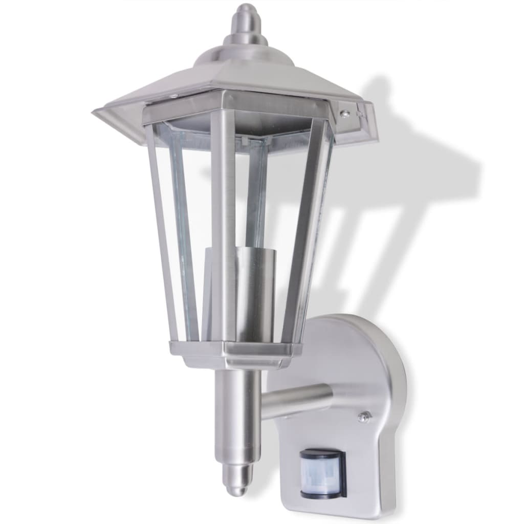 Lampada Da Parete Per Esterno Con Sensore In Acciaio Inox