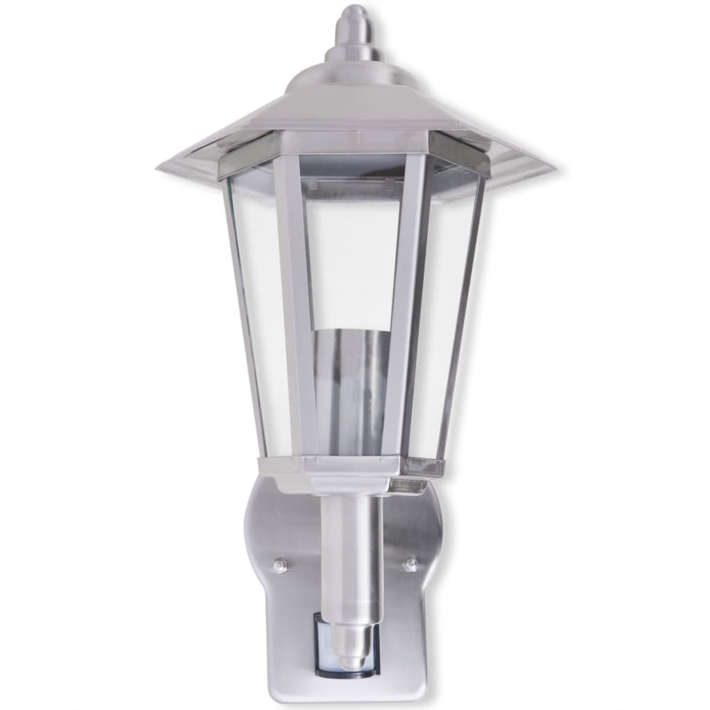 Lampada Da Parete Per Esterno Con Sensore In Acciaio Inox