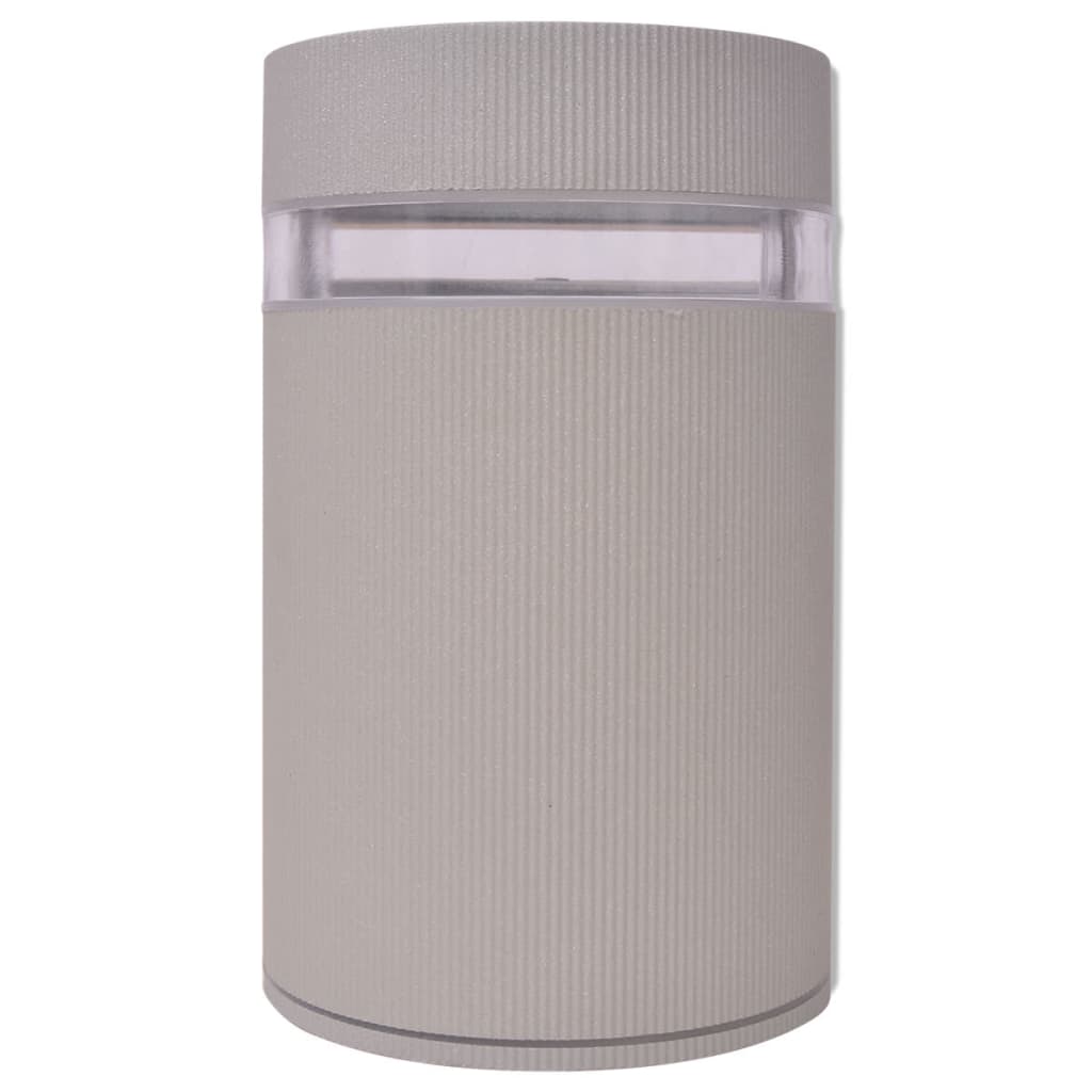 Luce Da Parete Per Esterno Semi-Cilindrica In Alluminio Grigio