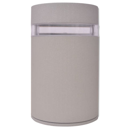 Luce Da Parete Per Esterno Semi-Cilindrica In Alluminio Grigio