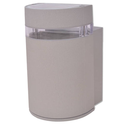 Luce Da Parete Per Esterno Semi-Cilindrica In Alluminio Grigio
