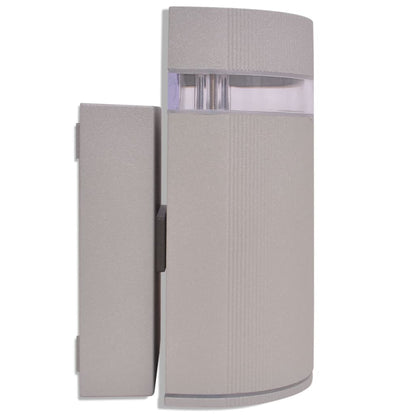 Luce Da Parete Per Esterno Semi-Cilindrica In Alluminio Grigio