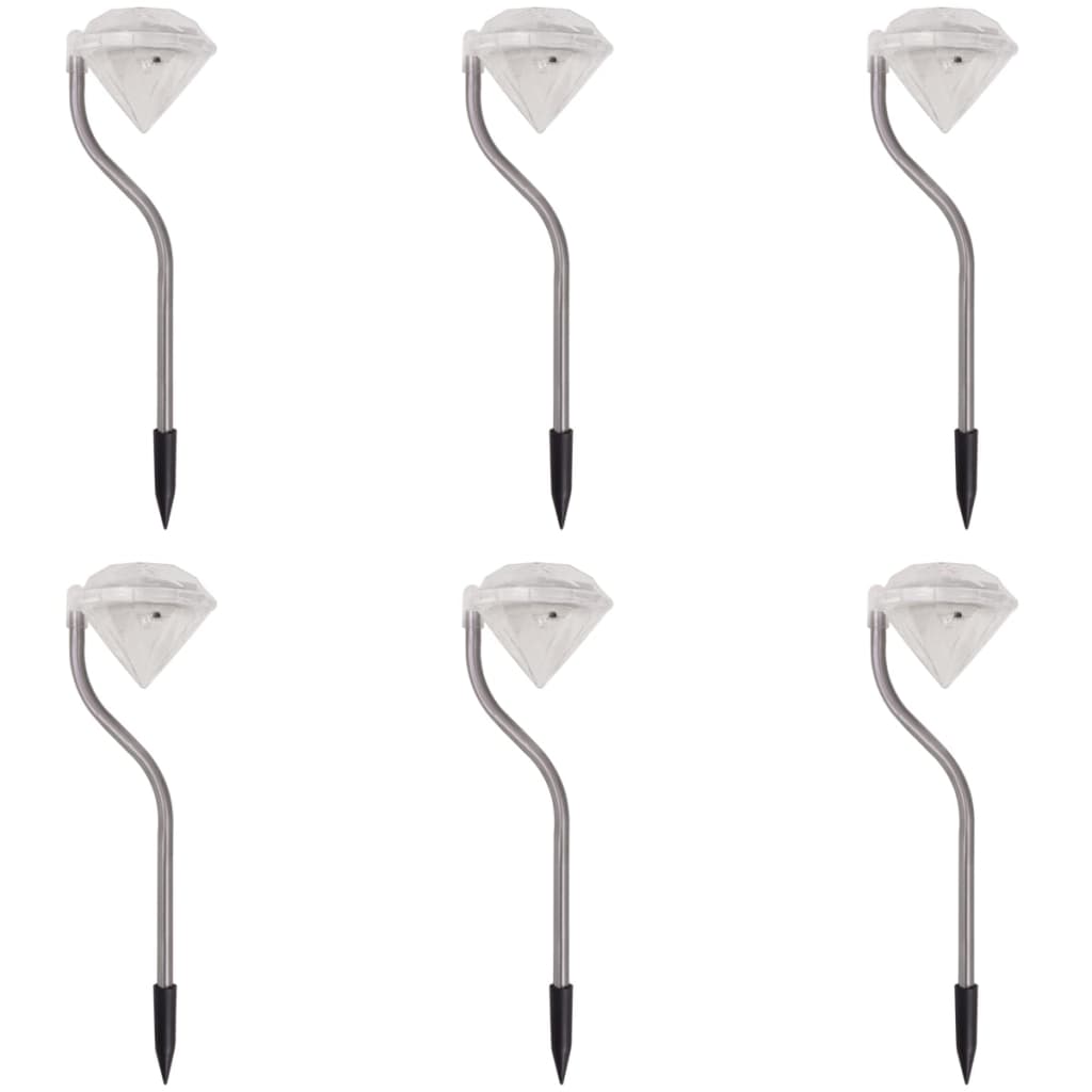 Luci Led Da Giardino Ad Energia Solare 6 Pezzi 9X7,8X29,5 Cm