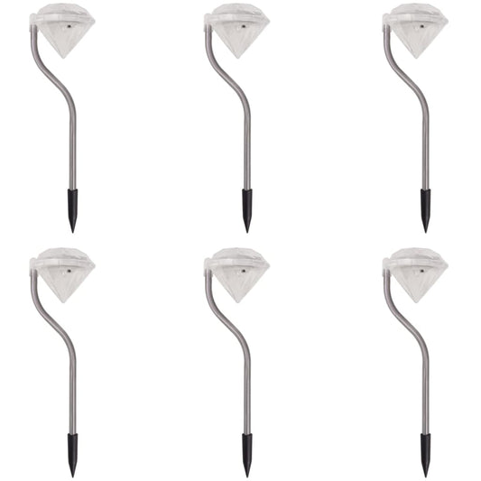 Luci Led Da Giardino Ad Energia Solare 6 Pezzi 9X7,8X29,5 Cm