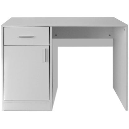 Scrivania Con Cassetto E Armadietto Bianca 100X40X73 Cm