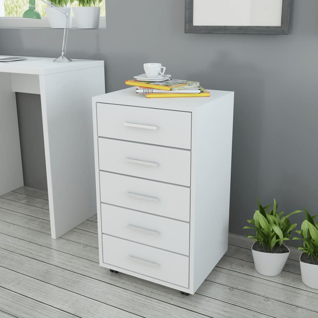 Cassettiera Con Ruote In Legno Multistrato