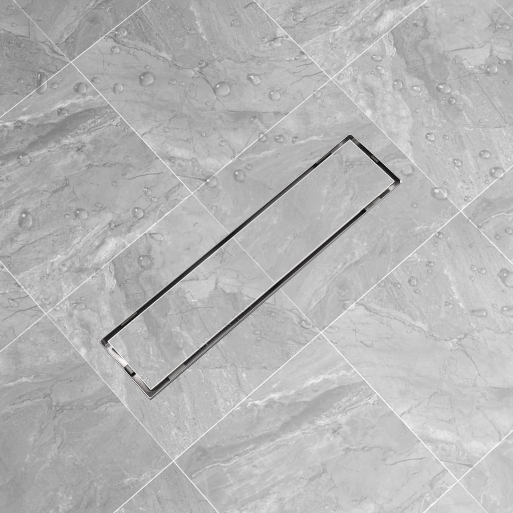 Canaletta Di Drenaggio Lineare Per Doccia 830X140 Mm Acciaio Inox