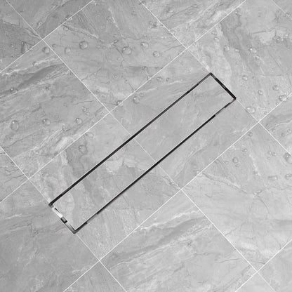 Canaletta Di Drenaggio Lineare Per Doccia 830X140 Mm Acciaio Inox