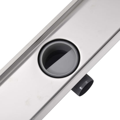 Canaletta Di Drenaggio Lineare Per Doccia 830X140 Mm Acciaio Inox