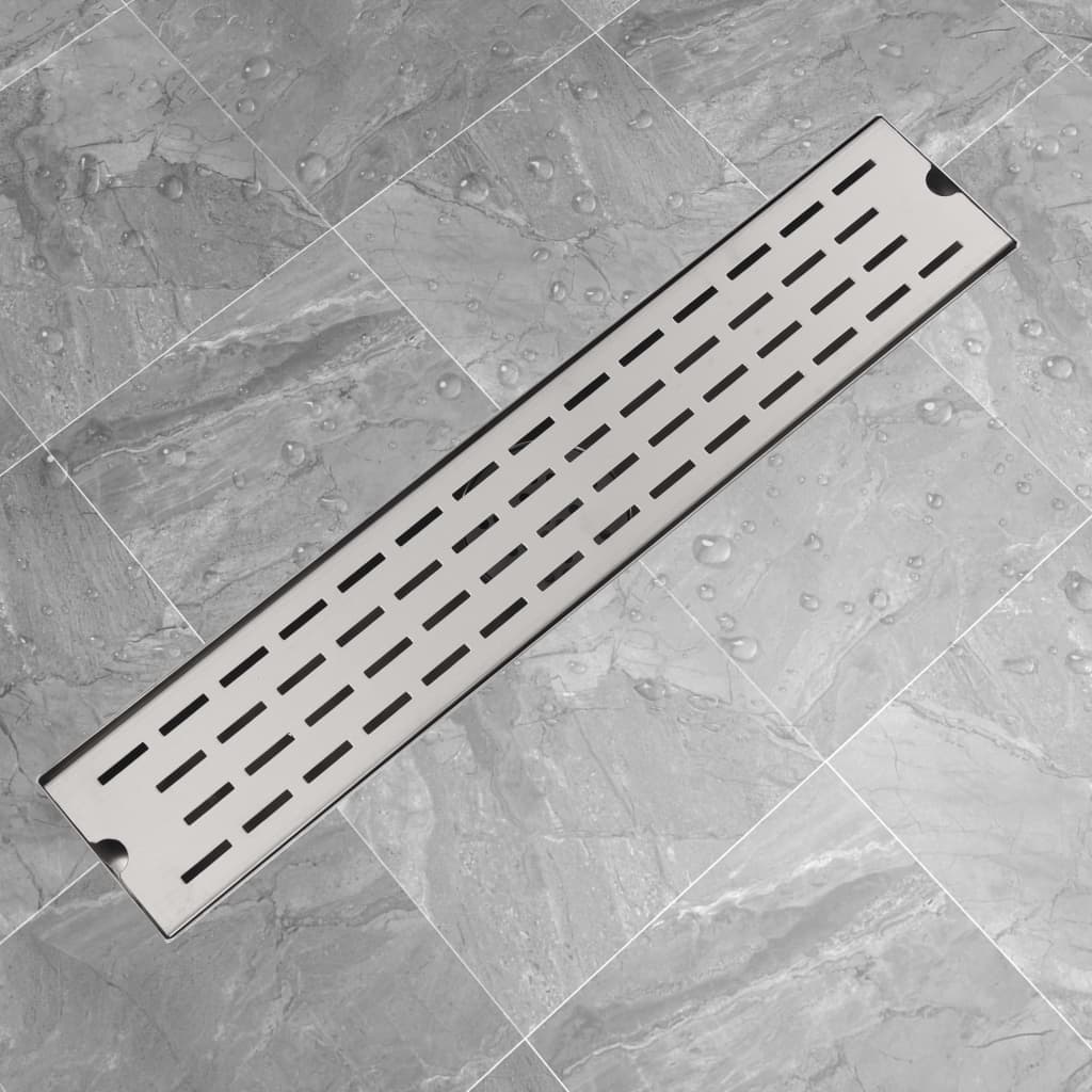 Canaletta Di Drenaggio Lineare Per Doccia 830X140 Mm Acciaio Inox
