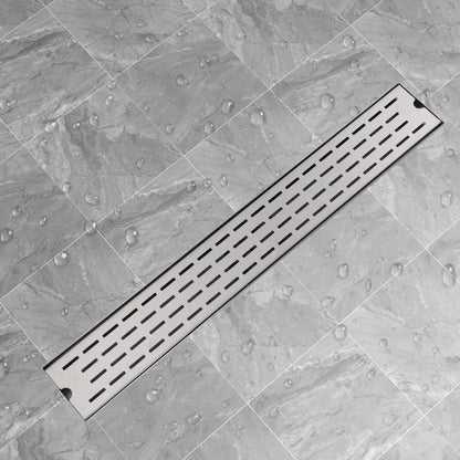 Canaletta Di Drenaggio Lineare Per Doccia 830X140 Mm Acciaio Inox