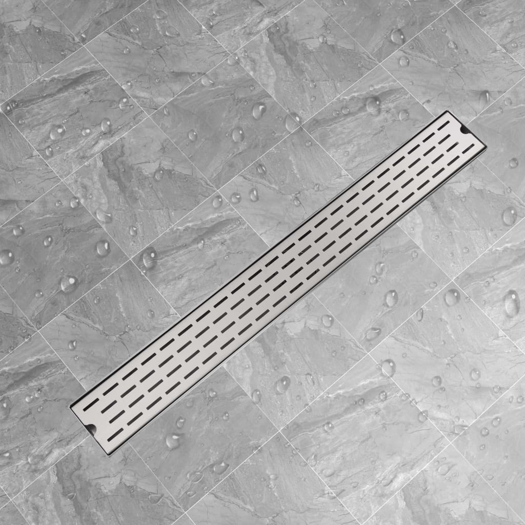 Canaletta Di Drenaggio Lineare Per Doccia 830X140 Mm Acciaio Inox