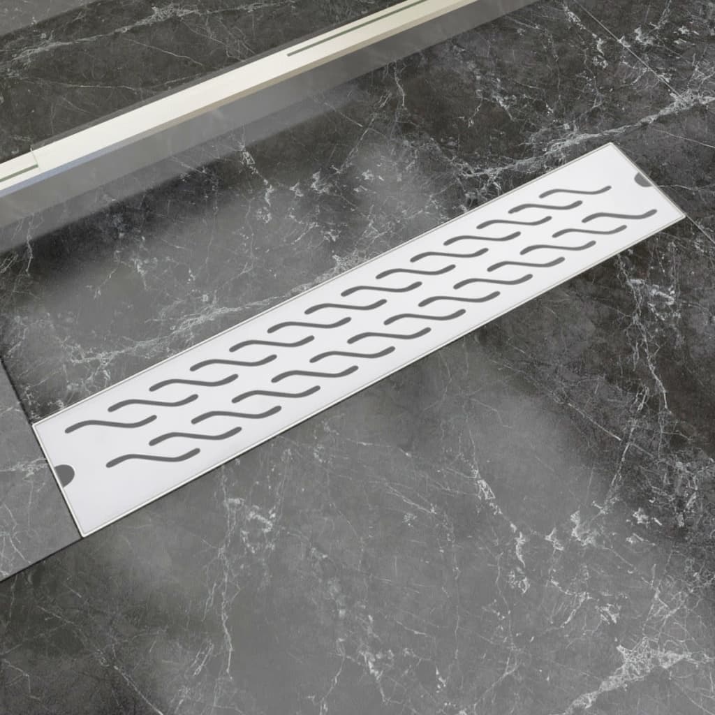 Canaletta Di Drenaggio Lineare Per Doccia 830X140 Mm Acciaio Inox
