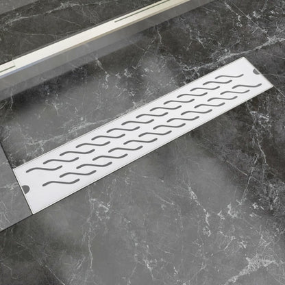 Canaletta Di Drenaggio Lineare Per Doccia 830X140 Mm Acciaio Inox