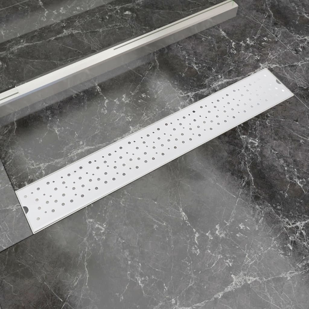 Canaletta Di Drenaggio Lineare Per Doccia 830X140 Mm Acciaio Inox