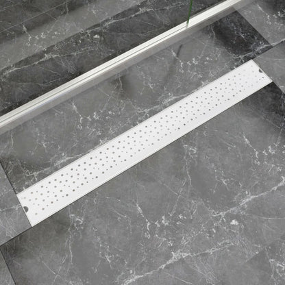 Canaletta Di Drenaggio Lineare Per Doccia 830X140 Mm Acciaio Inox
