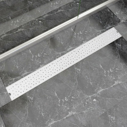 Canaletta Di Drenaggio Lineare Per Doccia 830X140 Mm Acciaio Inox